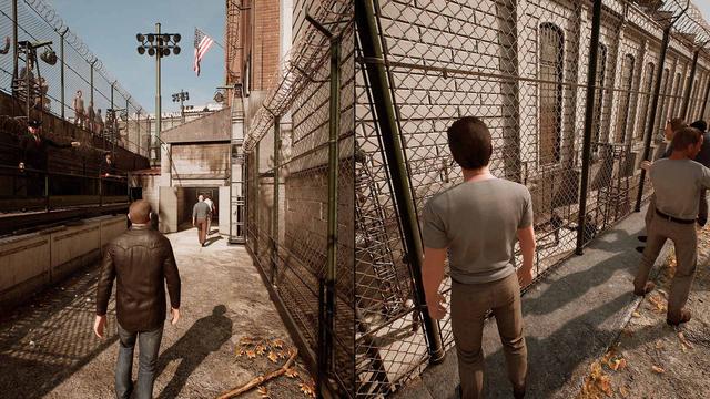 A Way Out is an action-adventure game played from a third-person perspective. It is specifically designed for split-screen cooperative multiplayer, which means that it must be played with another player through either local or online play. In the game, players control Leo and Vincent, two convicted prisoners who must break out of prison and stay on the run from authorities. As the story of both protagonists is told simultaneously, their progress may not be synchronized, which may result in one player being able to control their character, while another is watching a cutscene. Players need to cooperate with each other in order to progress, and each situation can be approached differently, with both characters taking different roles. For instance, during an early segment of the game, the player controlling Vincent needs to distract a nurse and guard, so the player controlling Leo can find a chisel needed to aid their escape. These roles are not fixed, so Leo and Vincent can swap their roles in another playthrough. Players can interact with many non-playable characters, and there are dialogue options for players to choose. (from Wikipedia)
