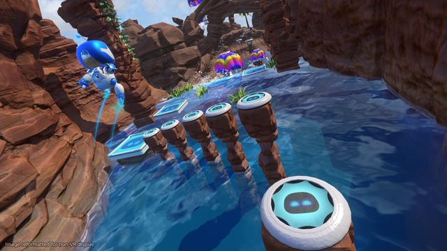 Astro Bot Rescue Mission is a platformer, developed for the PlayStation 4's PlayStation VR headset. It stars a cast of robot characters called Astro Bots, first introduced in The Playroom, where they appeared as little robots that lived inside of the PlayStation 4 controller. The game sees the player completing platforming challenges in order to rescue Bots, who have been dispersed throughout the game's world. (from Wikipedia)
