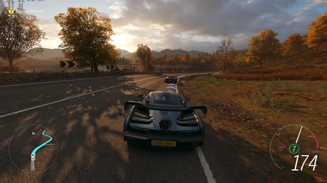 Forza Horizon 4 is a racing video game set in an open world environment based in a fictional representation of the United Kingdom, in a region that includes condensed representations of Edinburgh, the Lake District (including Derwentwater), and the Cotswolds (including Broadway), among others, and features over 420 licensed cars. The game features a route creator which enables players to create their own races. The game takes place in a synchronised shared world, compared to the AI-driven Drivatars from its predecessors, with each server supporting up to 72 players. The game is also playable in offline mode. (from Wikipedia)