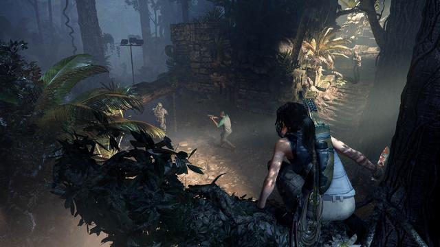 Shadow of the Tomb Raider is an action-adventure game played from a third-person perspective; players take the role of main protagonist Lara Croft as she explores environments across the continent of South America. The game's hub is set to be the largest in the franchise which also reveals the hidden city of Paititi. Players can participate in side quests and missions and learn about Paititi which provides a richer experience. A new barter system allows players to trade resources, salvage parts and weapons in Paititi. There are numerous adjustments made to gameplay, which is otherwise identical to Rise. The controls for swimming have been completely revised, as Lara is now able to hold her breath underwater for a longer period of time due to the introduction of air pockets. She also gains the ability to rappel down a cliff using a rope. Stealth becomes an important part of the game, with Lara being able to disengage from combat when she escapes from enemies' line of sight by covering herself in mud, hiding in bushes or against walls. (from Wikipedia)