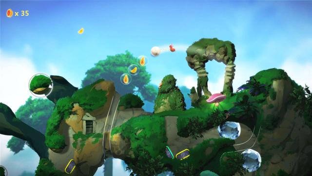 Yoku's Island Express is a platforming pinball adventure video game developed by Swedish studio Villa Gorilla and published by Team17. The studio's debut project, the game was released in 2018 for Nintendo Switch, Microsoft Windows, PlayStation 4 and Xbox One.
In Yoku's Island Express, players control Yoku, a dung beetle, who becomes a postmaster as he arrives at a fictional island of Mokumana. The player is tasked with saving the island from a looming calamity, as the island's deity figure is attacked.
The gameplay of Yoku's Island Express consists mainly of side-scrolling platforming. Players can move Yoku left and right; however, unlike most platform games, in Yoku's Island Express, the character controlled by the player cannot jump. Instead, players manipulate pinball paddles (flippers) to push the ball attached to Yoku, who is dragged behind it. Yoku's Island Express takes place on a Metroidvania-style open-world island with many bumpers, tracks, and ramps to utilize the pinball mechanics.
(from Wikipedia)